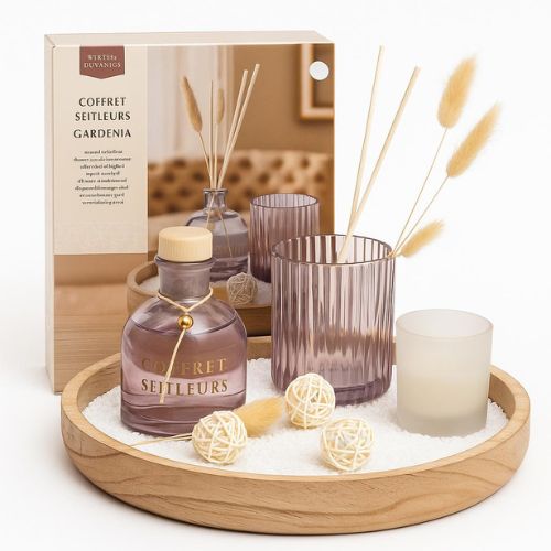 طقم عطري منزلي برائحة الجاردينيا – تصميم ديكوري فاخر