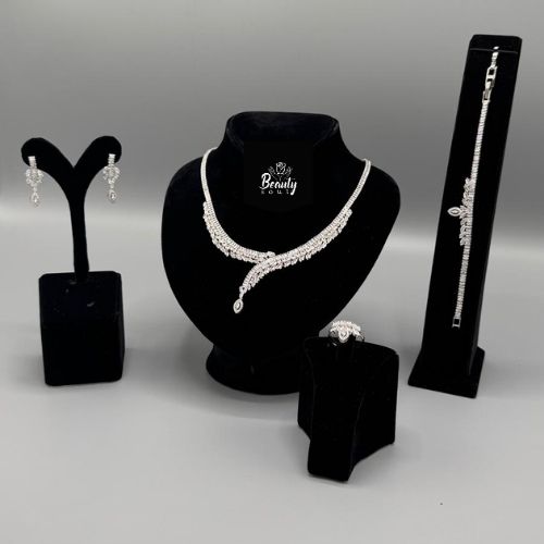 T10811 Necklace, Earrings, Ring and Bracelet Set
