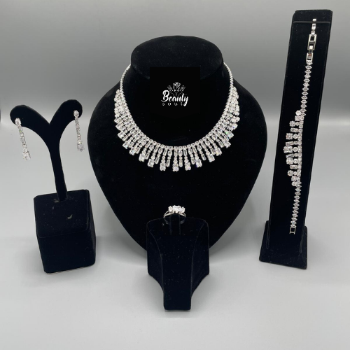 4-piece silver accessory set