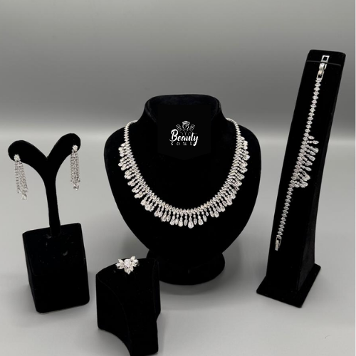 T10732 Necklace, Earrings, Ring and Bracelet Set