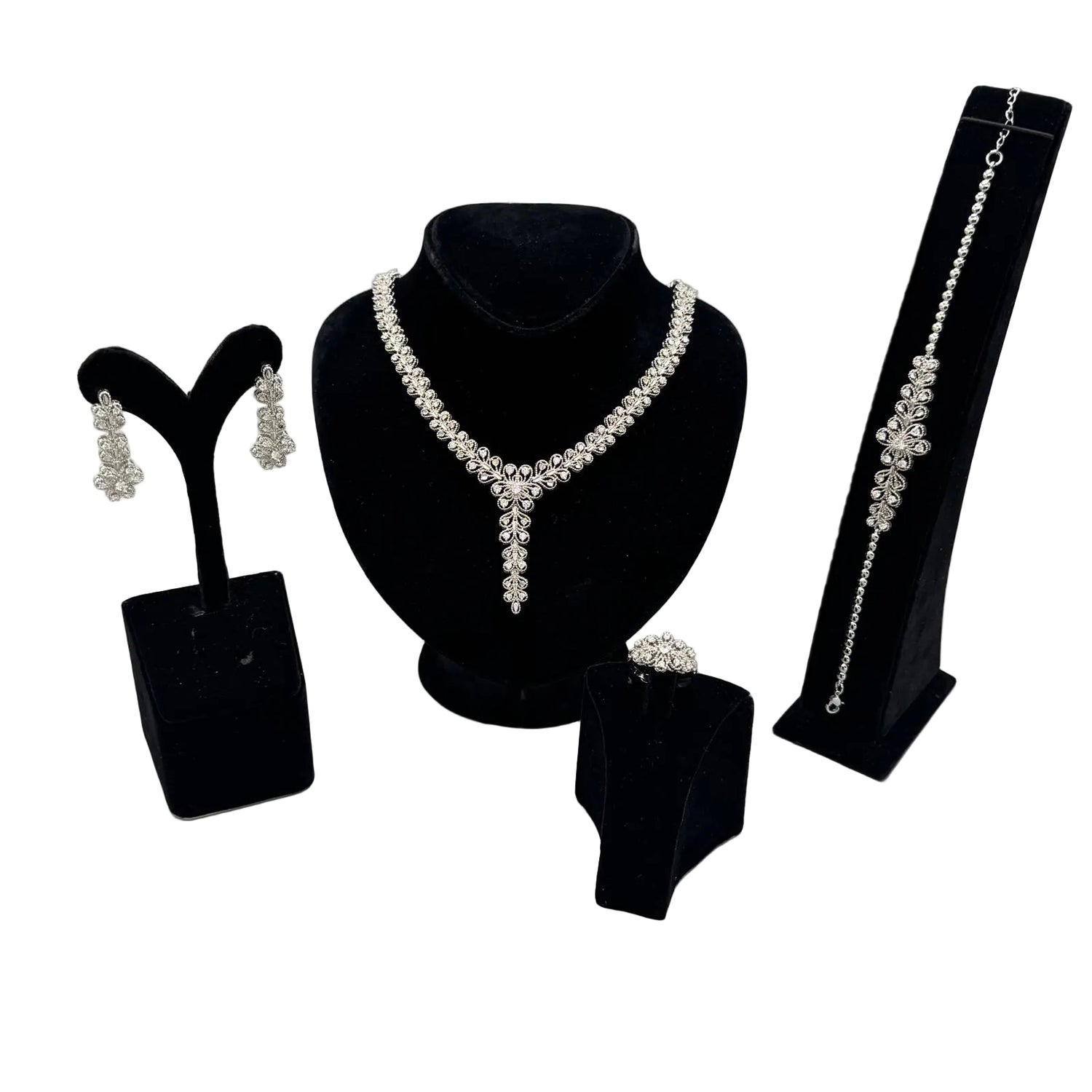 A3 Necklace, earrings, ring, and bracelet set