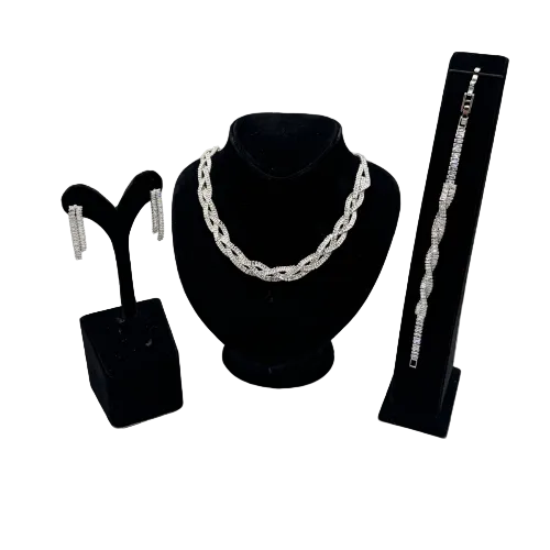 Necklace, earrings, ring, and bracelet set A13