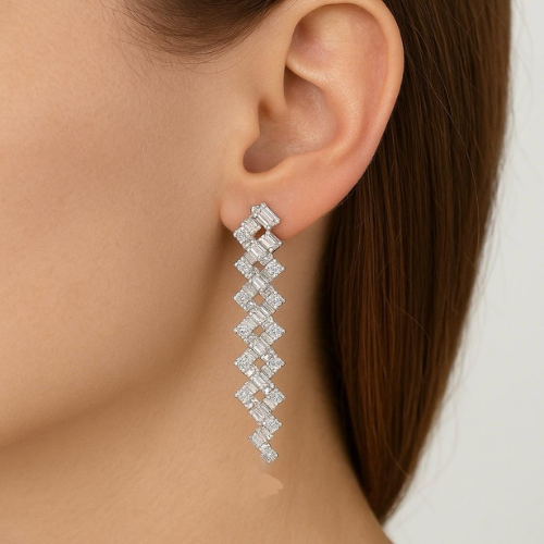 Luxury intertwined geometric earrings