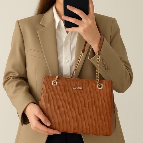 Crossbody or shoulder bag 22*11*26 honey color