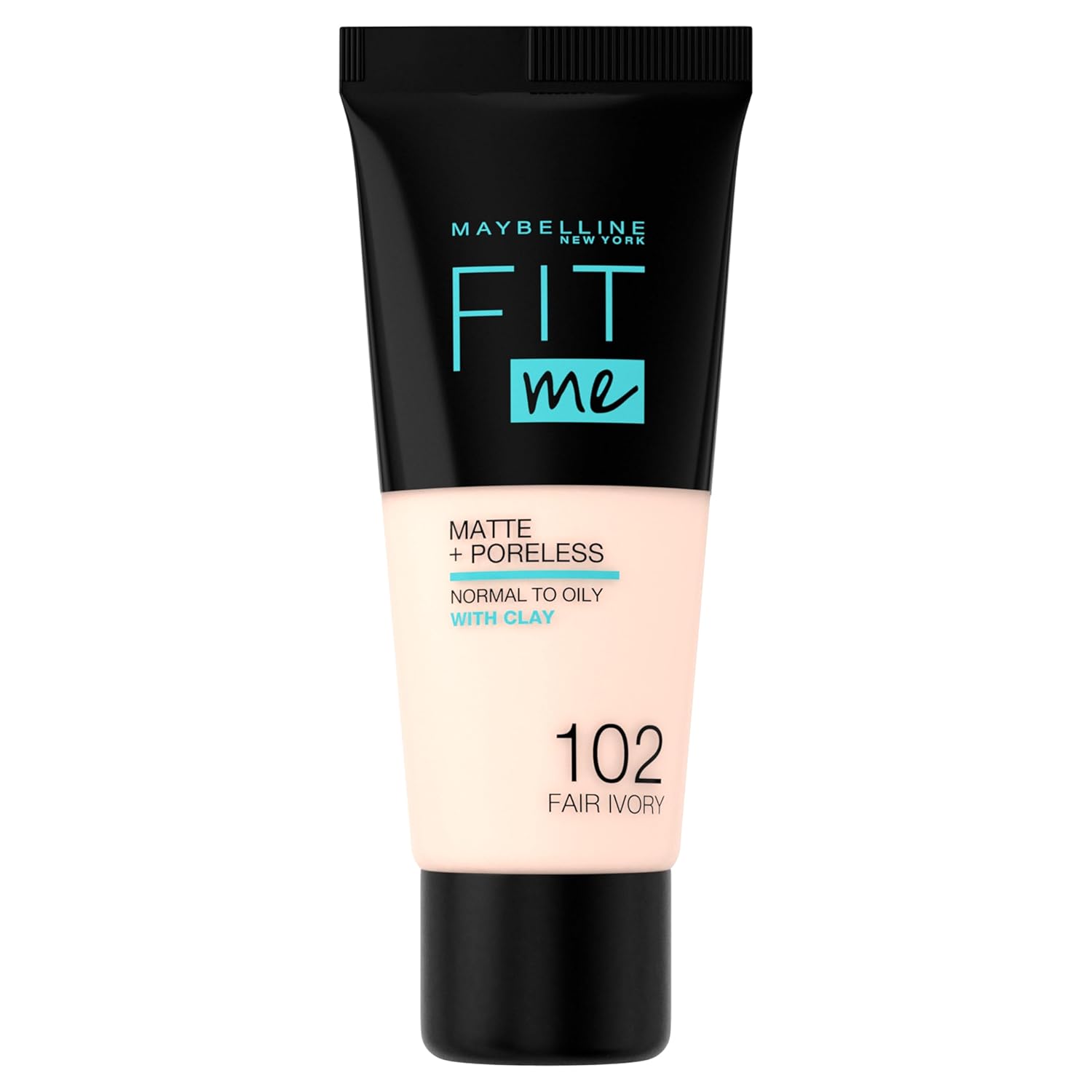 Maybelline Fit Me Matte + Poreless Foundation, 105 Fair Ivory, 30ml