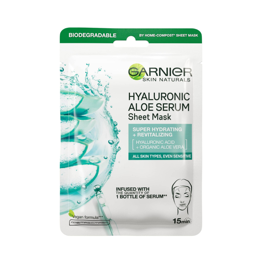 GARNIER ALOE VERA SERUM SHEET MASK