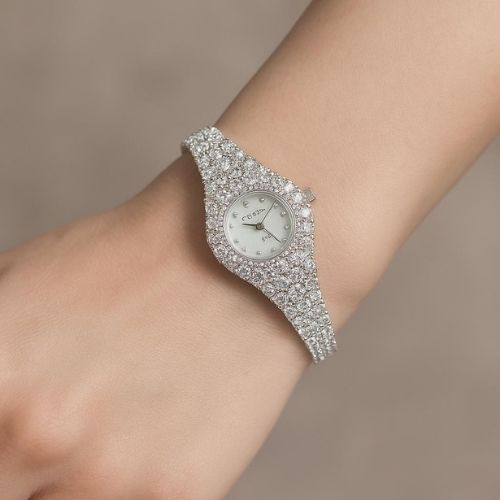 Luxury women's watch - elegant, fully encrusted design