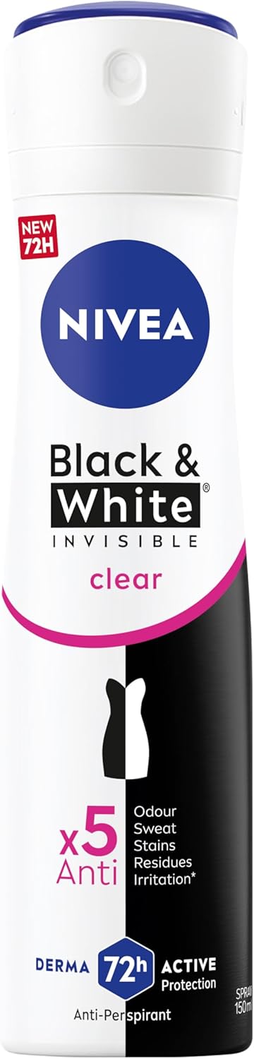 NIVEA Invisible Black & White Deodorant Spray for Women - 150 ml