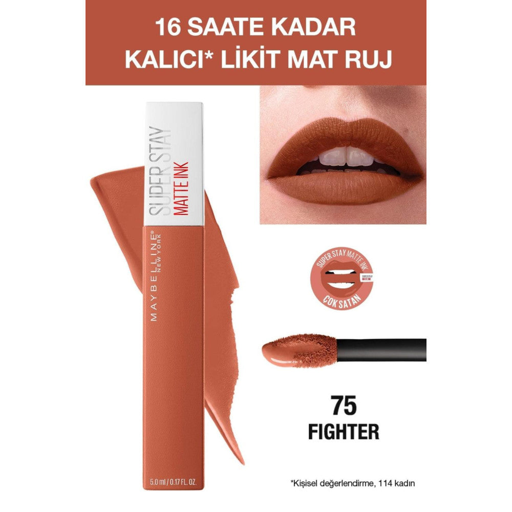 Maybelline New York SuperStay Matte Ink Liquid Lipstick - 75 Fighter