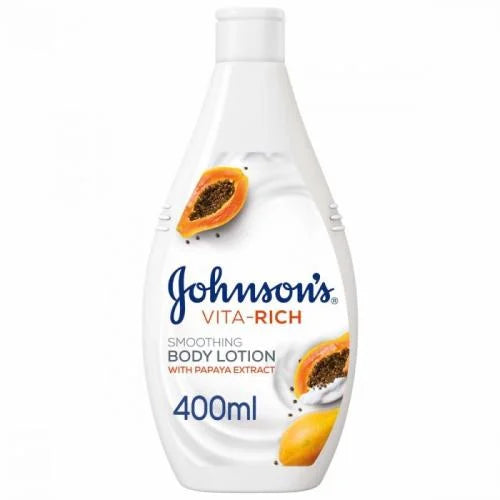 Johnson's Vita-Rich Smoothing Body Lotion Papaya Extract Dry Skin 400ml