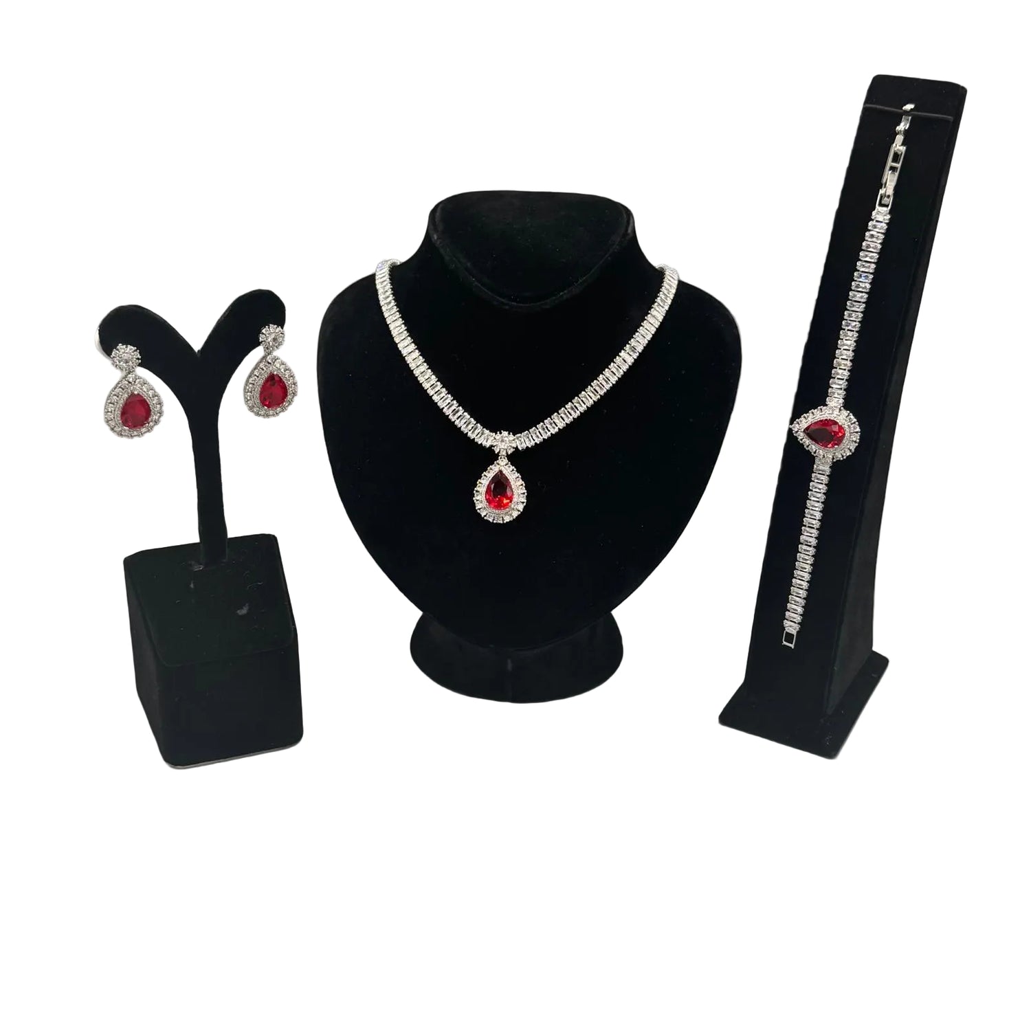 Necklace, Earrings, Ring and Bracelet Set A14