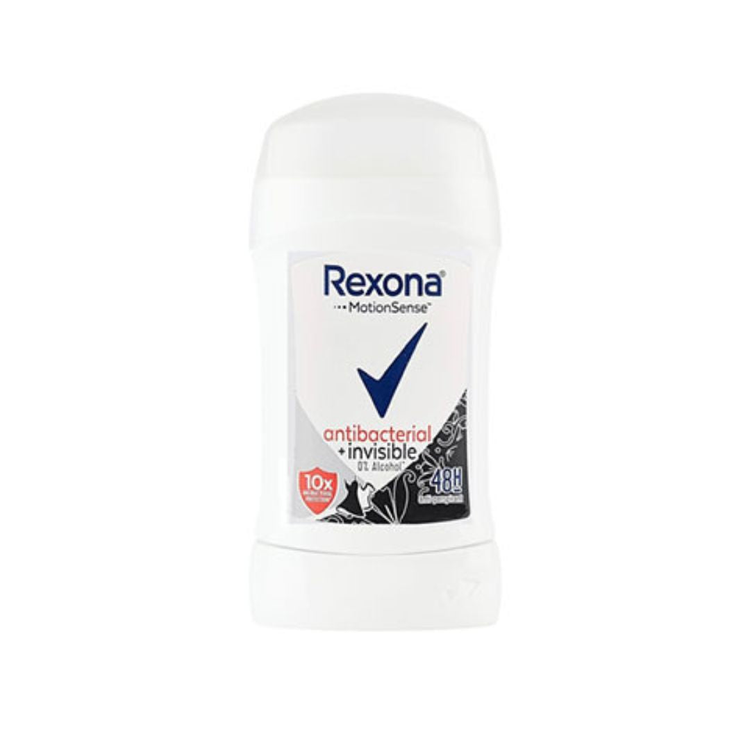 Rexona Stick Antiperspirant - Antibacterial Invisible 48H - 40g