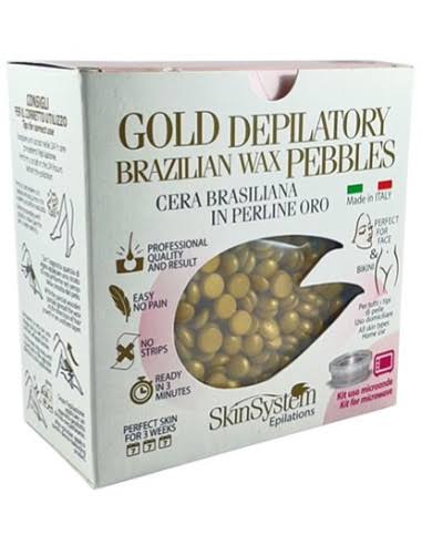 Skinsystem Brazilian Hard Wax in Pearls Gold (microwave), epilation set‏