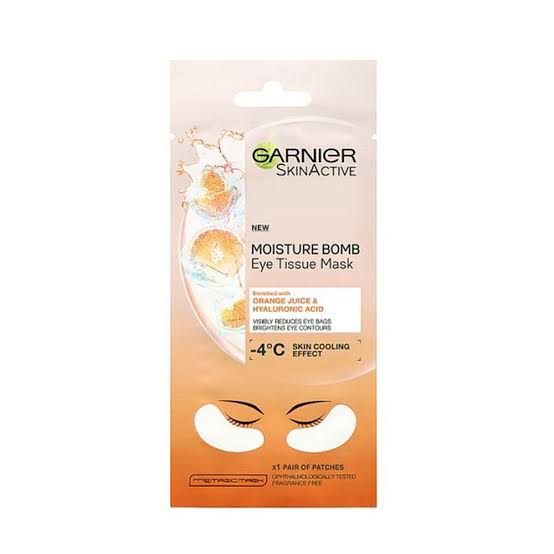 GARNIER ACTIVE MOISTURE EYE TISSUE MASK ORANGE