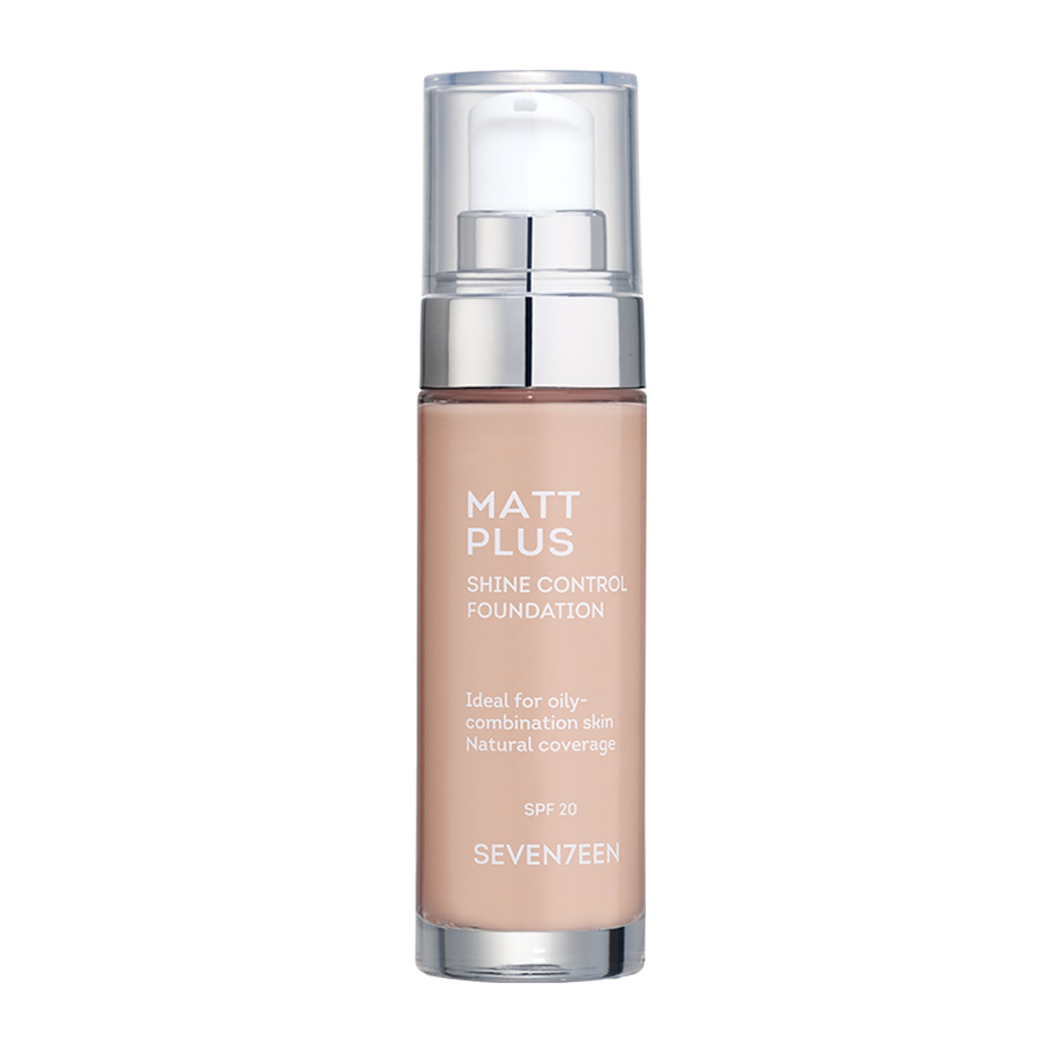 Seventeen Matt Plus Liquid Foundation in 01 Light Beige for combination and oily skin
