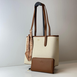 شنتة كرسبيلا مع دزدان حجم كبير لون بيج