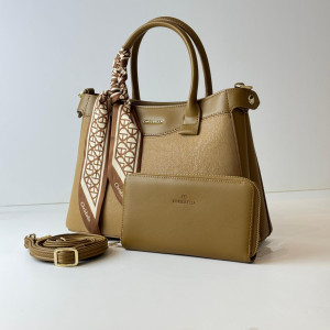 شنتة ستاتي  مع دزدان لون بيج 