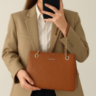 شنتة  كروس او كتف 22*11*26 لون عسلي 