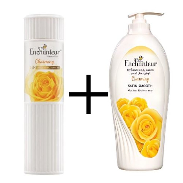 مجموعة إنشانتور شارمنغ – لوشن الجسم وبودرة التلك المعطرة
